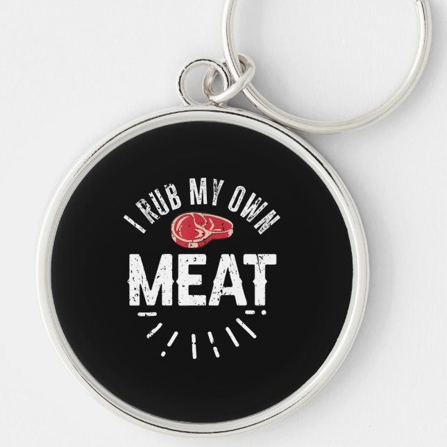 Chaveiro Piada Engraçado CHURRASCO de Chef Esfregar Minha P (Frente)