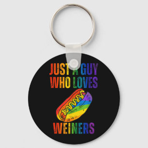 Chaveiro Piada LGBTQ Hotdog Humor Um Cara Que Ama Salsichas