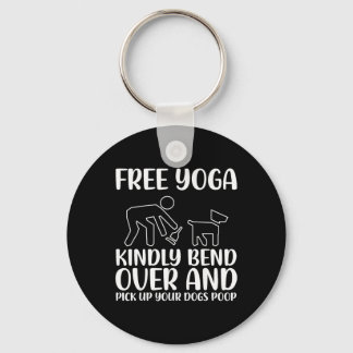 Chaveiro Piada Pegue o Cocô do seu Cachorro Yoga 