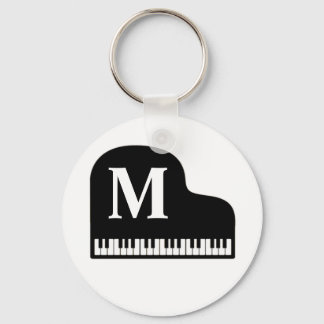 Chaveiro Piano Monograma Personalizado Pianista