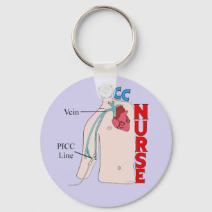 Chaveiro PICC Line Nurse Roxo Anatômico