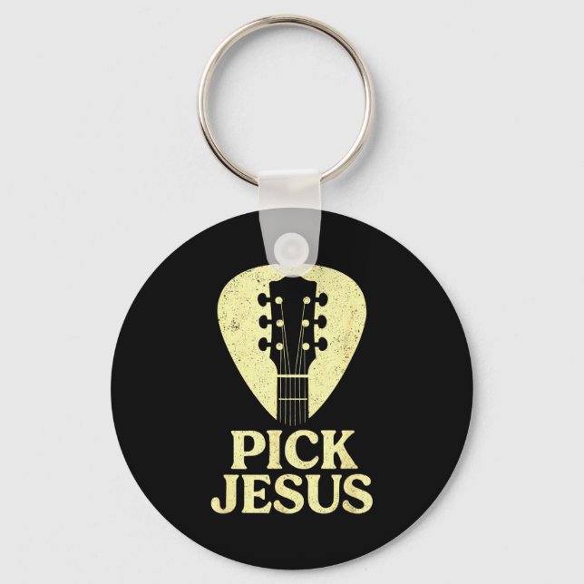 Chaveiro Pick Jesus - Christian Guitar Worship Pastor  (Frente)