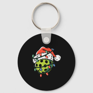 Chaveiro Pickle Ball Santa Hat Xmas Engraçado Natal