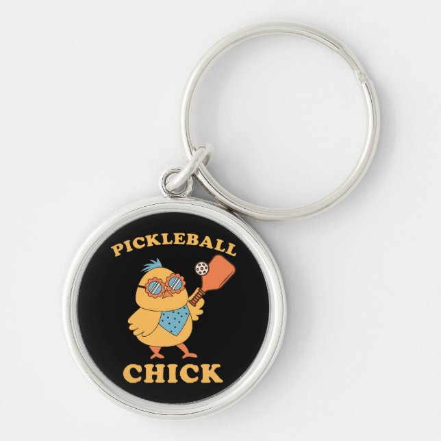 Chaveiro Pickleball Chick - retrô (Frente)