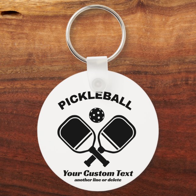 Chaveiro Pickleball Club Pickleball Paddle & Ball Personali (Frente)
