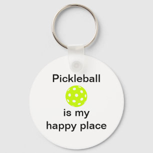 Chaveiro Pickleball É Meu Lugar Feliz