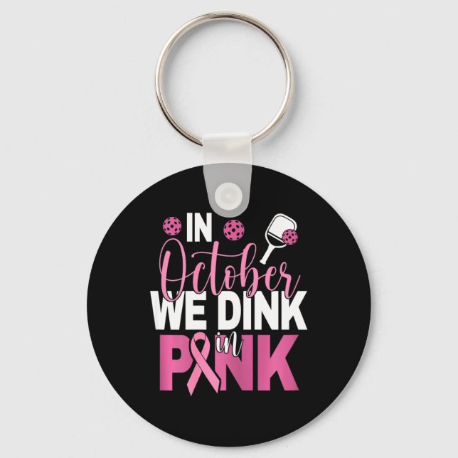 Chaveiro Pickleball - Em outubro, Bebemos Rosa I (Frente)