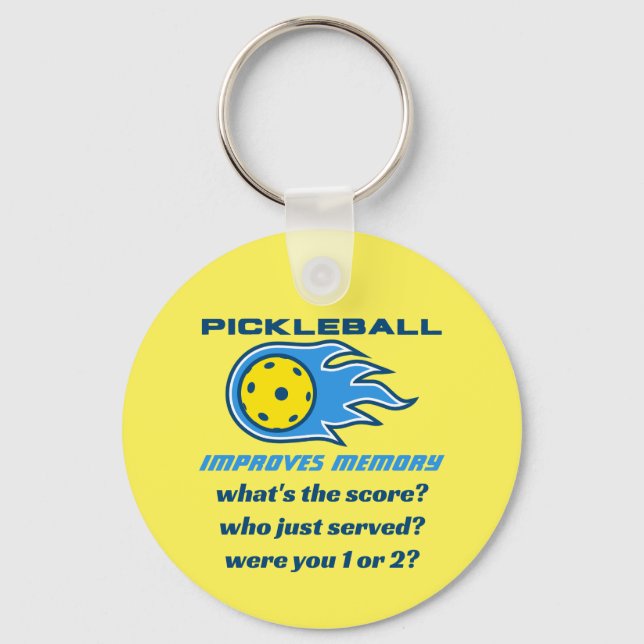 Chaveiro Pickleball Melhora a Memória Engraçado  (Frente)