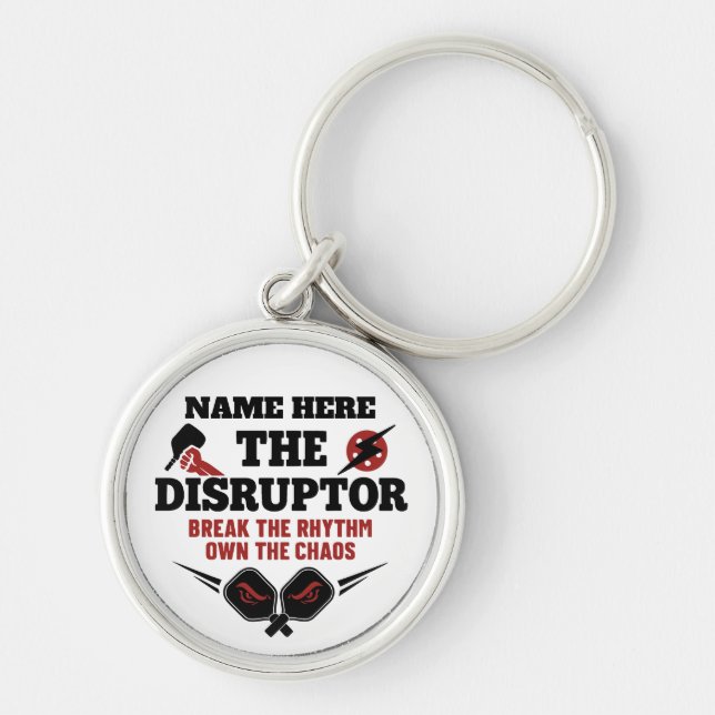 Chaveiro Pickleball Personalized Name The Disruptor (Frente)