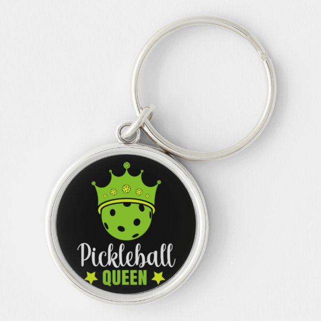 Chaveiro Pickleball Queen Funny Pickle Queen (Frente)