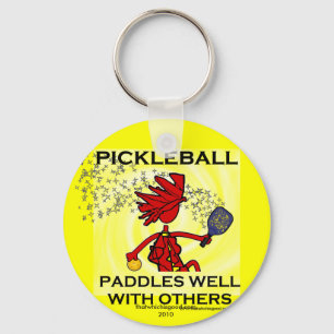Chaveiro Pickleball rema bem com outro