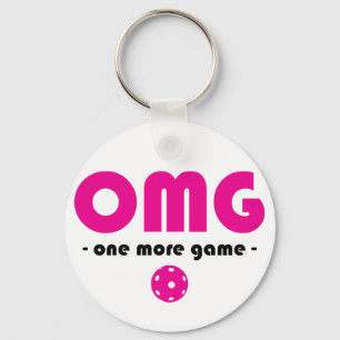 Chaveiro Picleball One More Game White / rosa