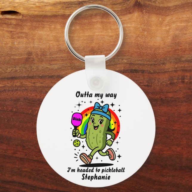 Chaveiro Picles Engraçados - Humor de Pickleball (Frente)