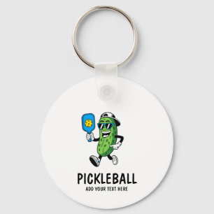 Chaveiro Picles Personalizados Jogando Pickleball Engraçado
