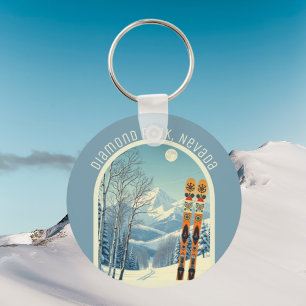 Chaveiro Pico de Diamante Nevada Lago Tahoe souvenir de esq