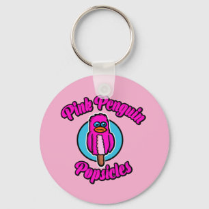 Chaveiro Picolé de Pinguim Rosa
