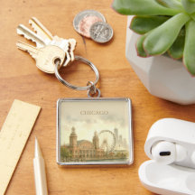 Pier de Chicago Navy Personalizado Aquarela Marco