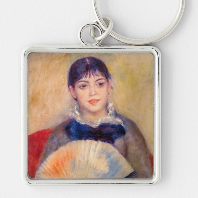 Chaveiro Pierre-Auguste Renoir - Garota com ventilador (Frente)