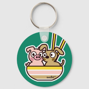 Chaveiro Pig and Dog Keychain