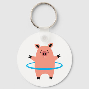 Chaveiro Pig Hula Hoop