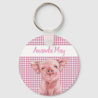 Pig Pig Água Rosa Monograma Xadrez Ginga  