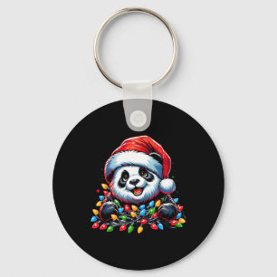 Chaveiro Pijama de Panda Papai Noel Luz de Natal Panda de N