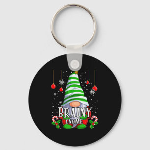 Chaveiro Pijamas de Natal do Gnome Inteligente Família Corr