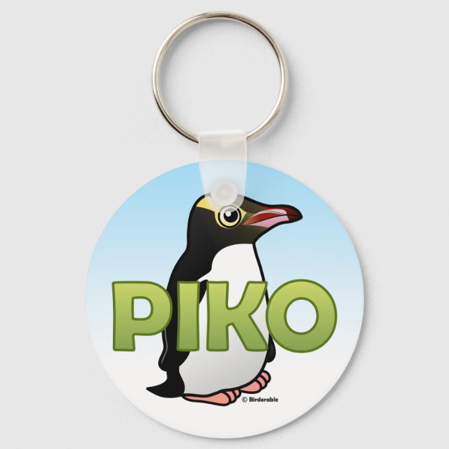 Chaveiro Piko, o pinguim de olhos amarelos (Frente)