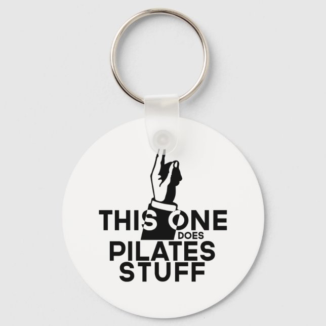 Chaveiro Pilatos Engraçados - Vintage This Does Pilates (Frente)