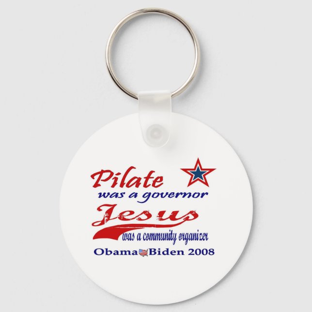 Chaveiro Pilatos Jesus Obama 2008 (Frente)