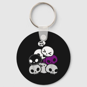 Chaveiro Pilha de Caveira Kawaii Coisas Demiual Fofas Orgul