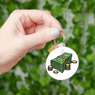 Chaveiro Pilha de numerário com moeda