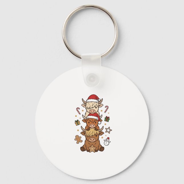 Chaveiro Pilha de Vaca das Terras Altas de Natal Desenho de (Frente)
