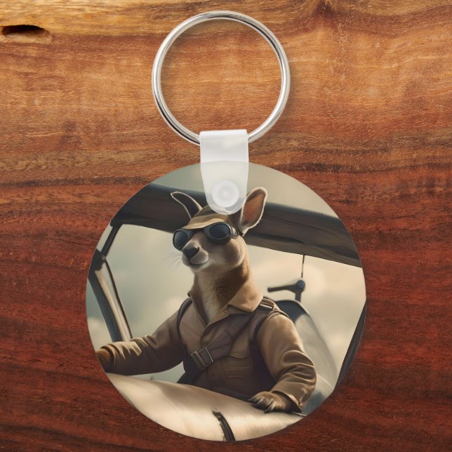 Chaveiro Piloto Canguru Aussie, (Verso)
