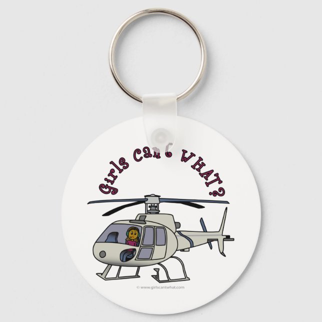 Chaveiro Piloto Helicóptero Escuro (Frente)