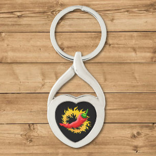 Chaveiro Pimenta com chama