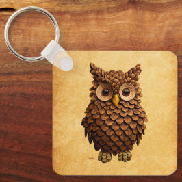 Chaveiro Pine Cone Owl