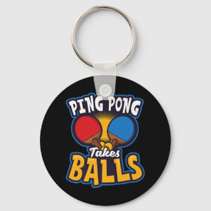 Chaveiro Ping Pong leva Design de bolas Tênis