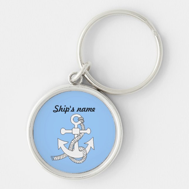 Chaveiro Pingente - Âncora e nome do navio (Frente)