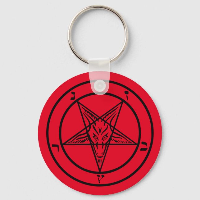 Chaveiro Pingente Baphomet (Frente)