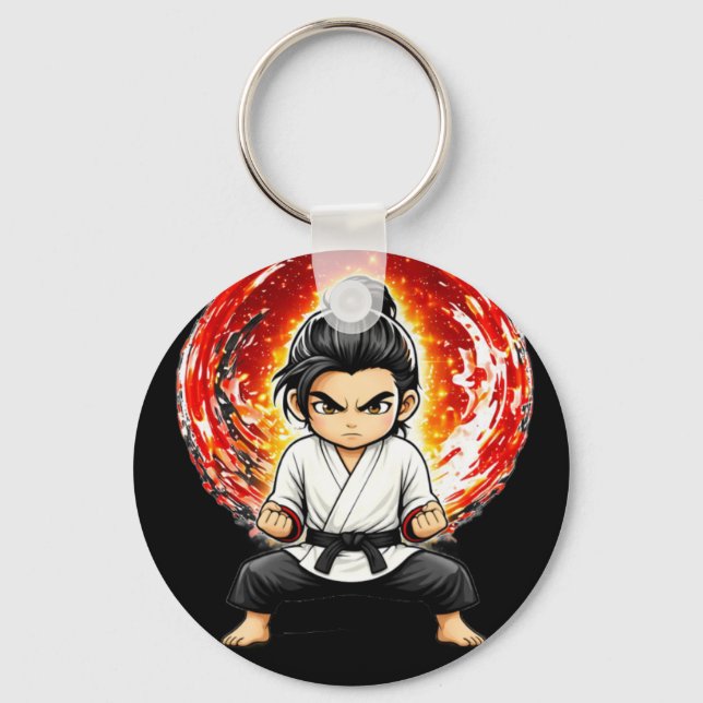 Chaveiro Pingente Chibi Dojo Resistência Mente Clara (Frente)