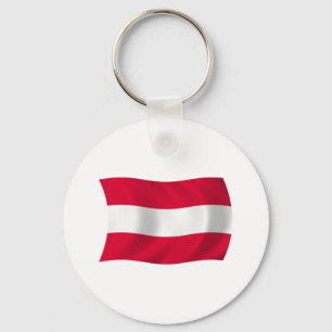 Chaveiro Pingente com a Bandeira da Áustria