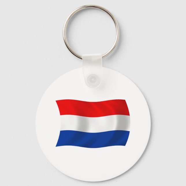 Chaveiro Pingente com a Bandeira da Holanda (Frente)