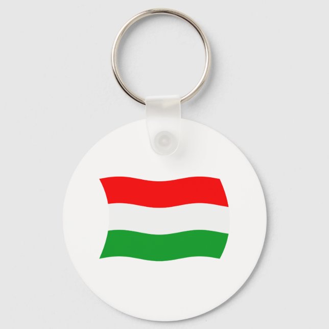 Chaveiro Pingente com a Bandeira da Hungria (Frente)