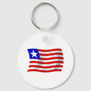Chaveiro Pingente com a Bandeira da Libéria