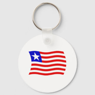 Chaveiro Pingente com a Bandeira da Libéria