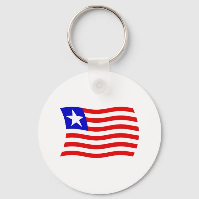 Chaveiro Pingente com a Bandeira da Libéria (Frente)