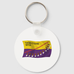 Chaveiro Pingente com a Bandeira da Nação Tohono O'odham