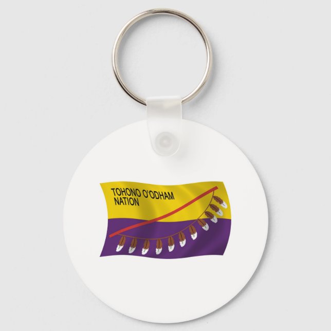 Chaveiro Pingente com a Bandeira da Nação Tohono O'odham (Frente)
