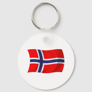 Chaveiro Pingente com a Bandeira da Noruega